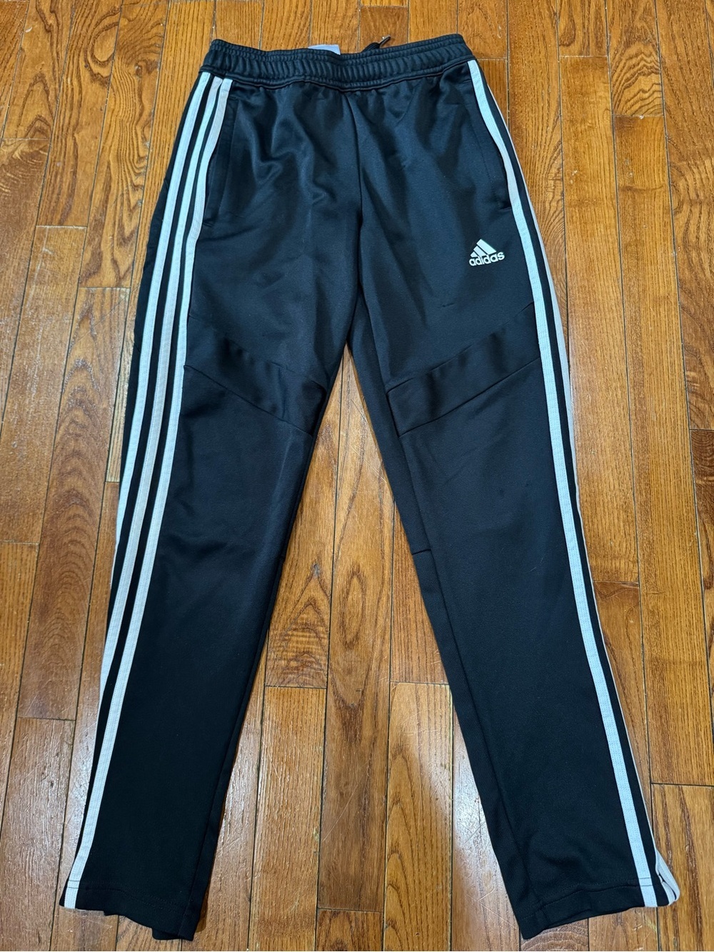 adidas Black Joggers with White Side Stripes